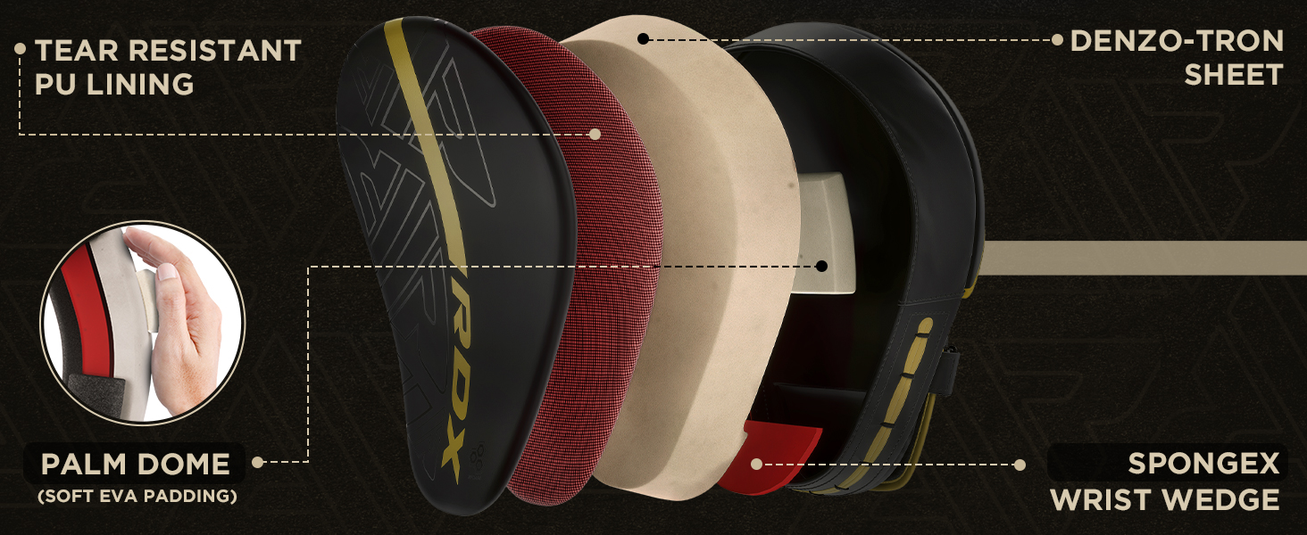 RDX Boxing Pads Curved Focus Mitts, Maya Hide