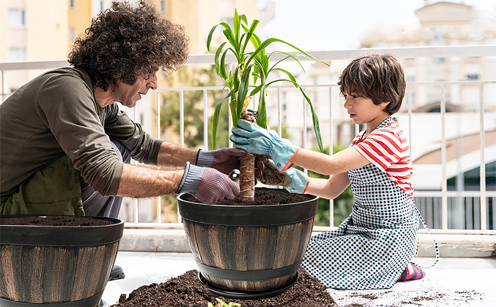 plastic planters for outdoor plants
