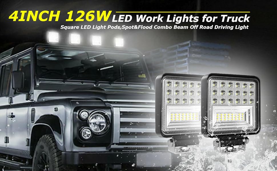 4INCH 126W LED Work Light For Truck