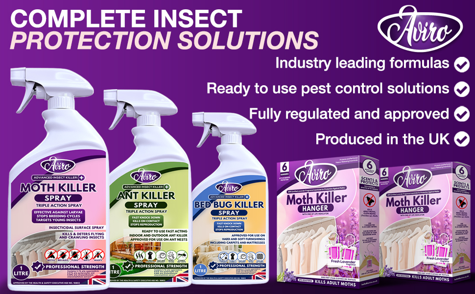 Aviro Moth Repellent for Wardrobes 6 Moth Killer Hangers with Natural