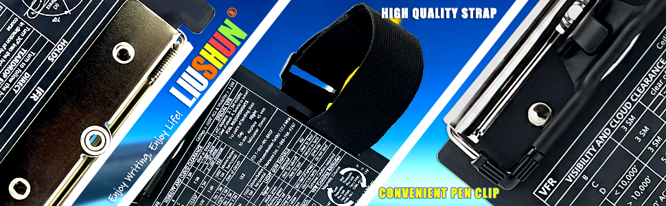 Pilot Kneeboard Aviation Metal Clipboard Aluminum Knee board