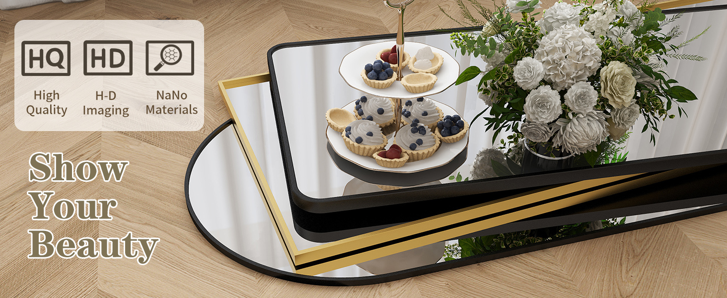 JAWGLOW Over The Door Full Length Mirror, Wall Mounted