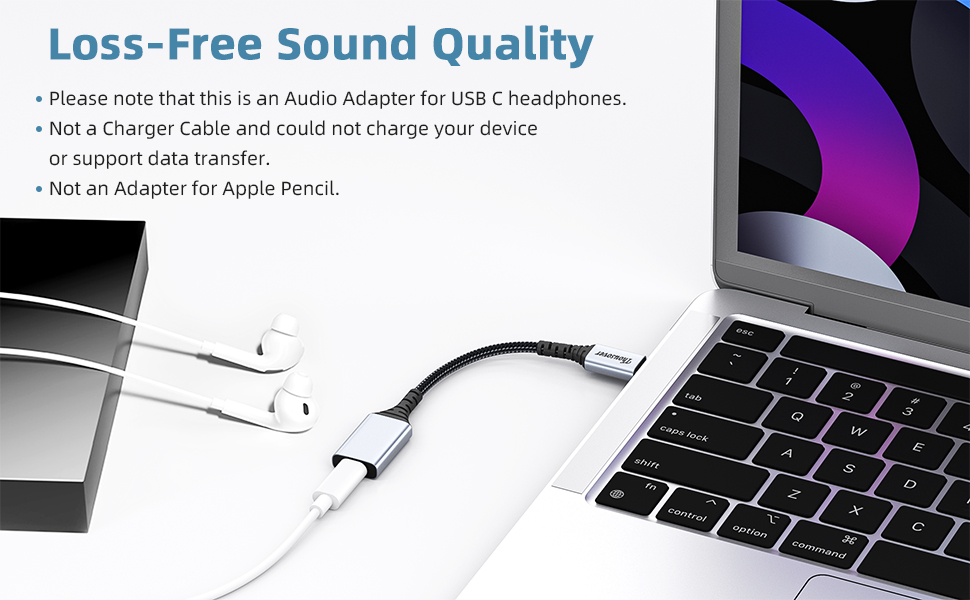 Thousover USB C to Lightning Audio Adapter Cable USB Type C