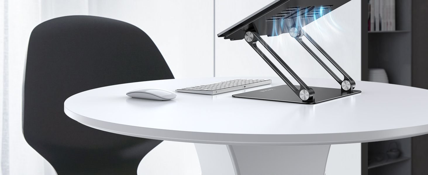 Lamicall Adjustable Laptop Stand, Portable Laptop Riser, Aluminum
