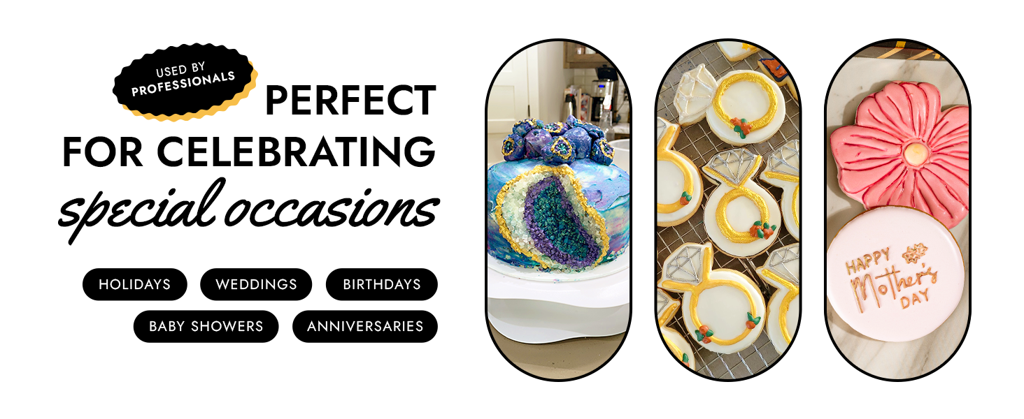 ideale safe flecks art garnish organic drinabke duster lustre cupcakes gold eatable cookies