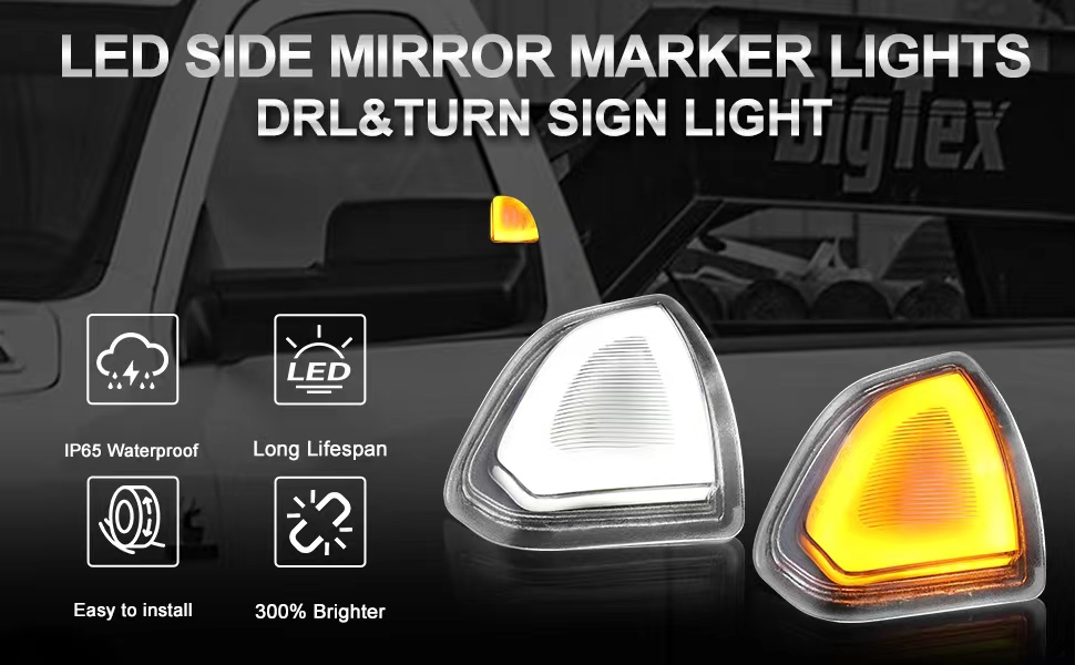 autboom Ram mirror light LED turn signal & Running Light