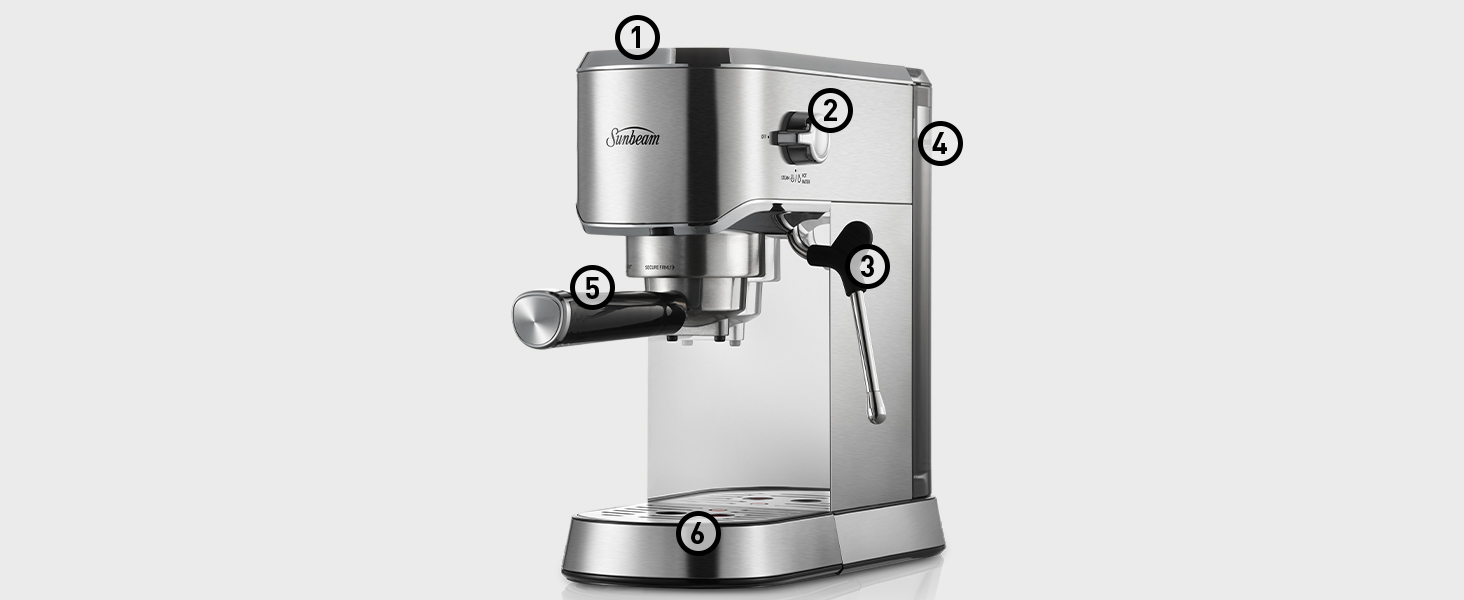 Sunbeam Compact Barista Espresso Machine Small Manual Coffee Machine