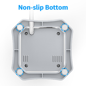 Cube Extension Lead with USB Slots, FDTEK 5 Gang Extension Cable with 2 USB A & 1 USB C Slots, Multi Plug Extension Socket With 1.5M Cord and Switch Power Strip for Home Office 17 Non-slip Mat