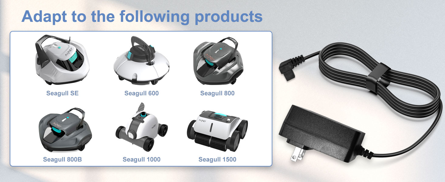 Pool Vacuum Charger Compatible with Aiper Seagull Cordless