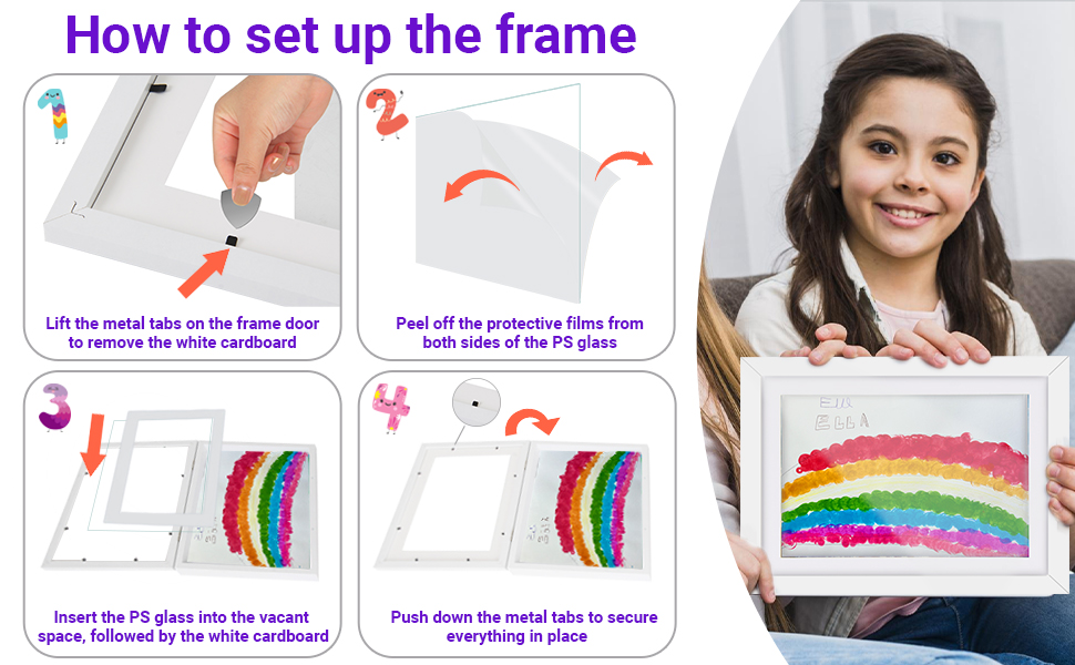 Awesomama Kids Artwork Frames Changeable (Set of 2