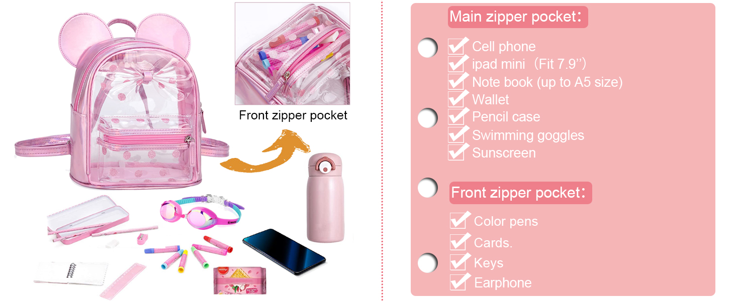 transparent mini backpack