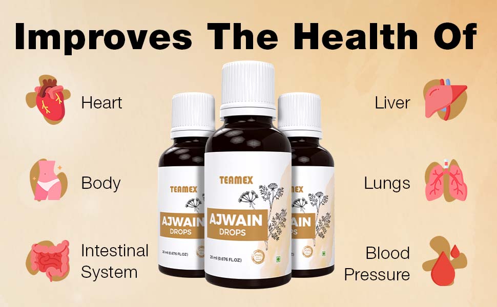 Buy Teamex Ajwain Drops for Improving Digestion, Helpful in Cough & Cold, Gastric And