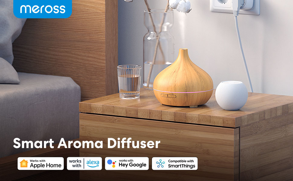 Meross Alexa Aroma Diffuser Funktioniert mit Apple HomeKit, Alexa und
