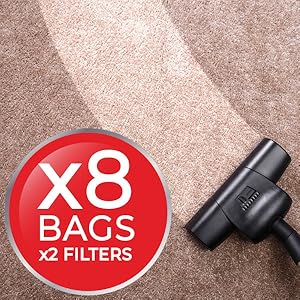 8 bags and 2 filters