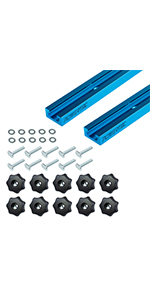 TINAページ POWERTEC 71481 T Track Knob Kit w/ 7 Star Knob, 1/4-20