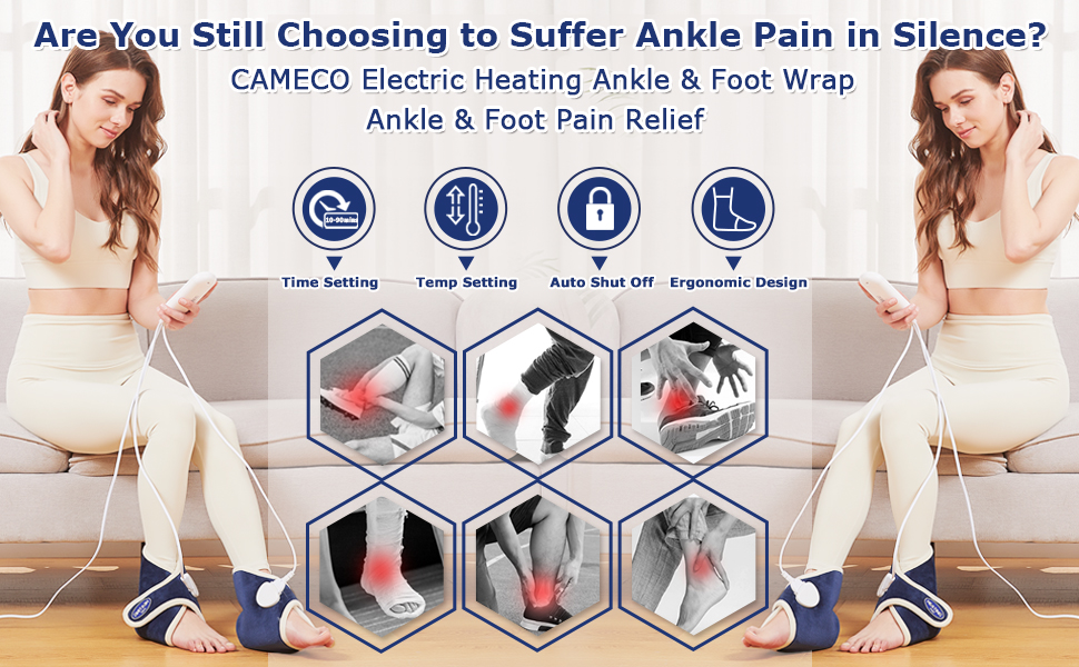 CAMECO 1 Pair Heating Pad for Feet, Foot Heating Pad for Feet Neuropathy, Heated