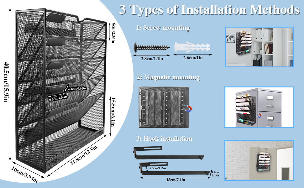 BESARME 5+1 Tier File Holder for File