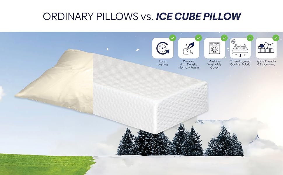 EPHEDORA CLEARANCE Cooling Pillow Cube Pro Best for Side