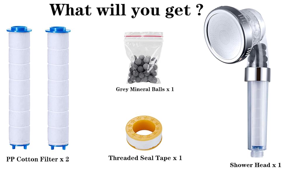 YYOOUU Ionic Shower Head 3 Modes High Pressure Handheld Showerhead