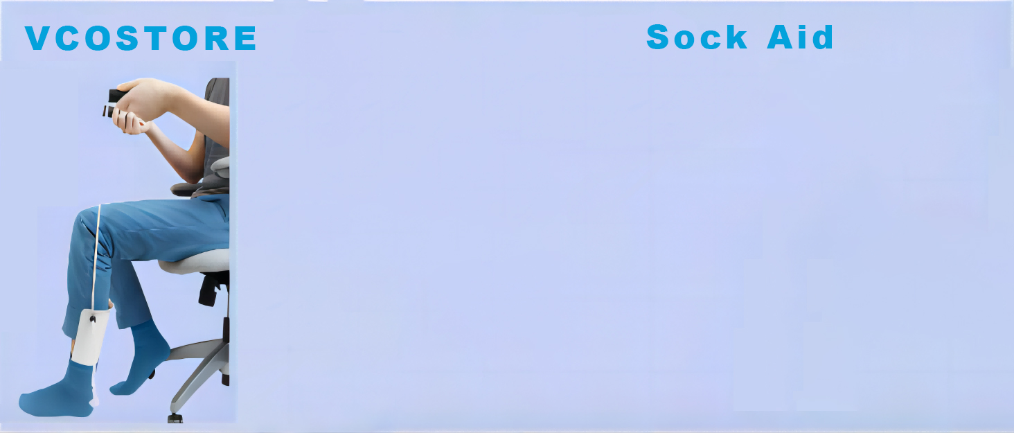 VCOSTORE Sock Aid Device Sock Helper with Foam Handle