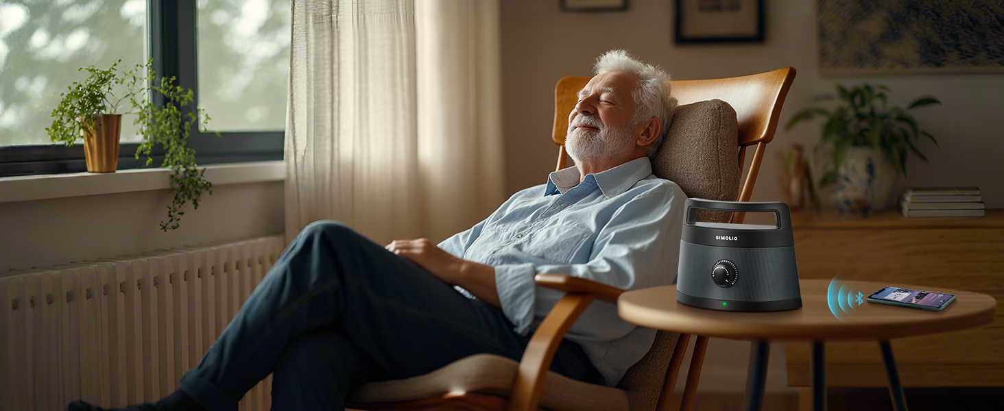 SIMOLIO 621D Plus Wireless Speakers for TV for Seniors - Bluetooth TV Speakers for Hard of Hearing, Elderly, 3 EQ Modes, Dialog Enhancer, Portable Speaker for TVs, 164ft Range, Bluetooth Connectivity