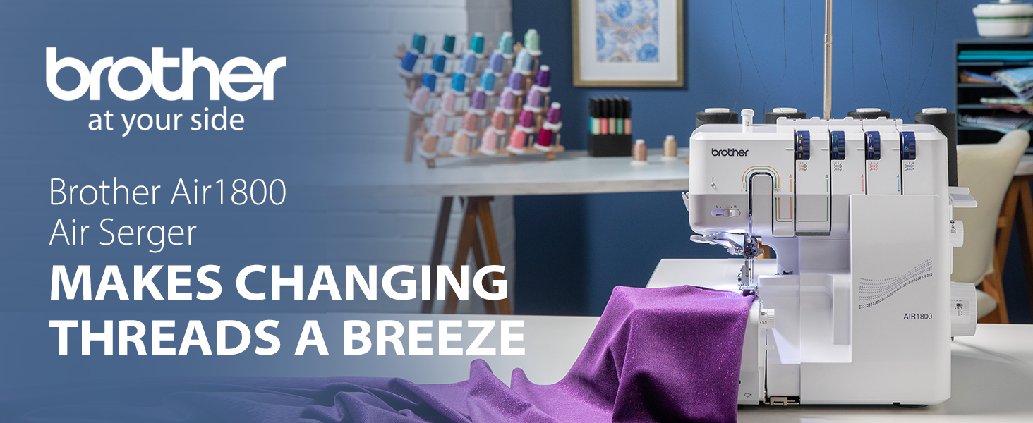 Brother AIR1800 Air Serger with Jet Air Threading, 2/3/4 Thread, LED Lit Work Area