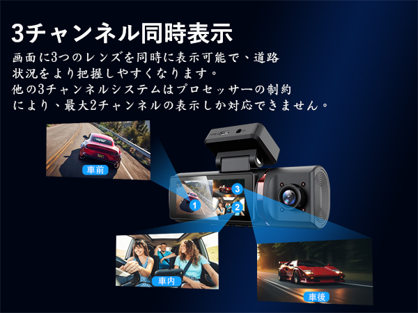 新品 YEEKAATOS ドライブレコーダー 3カメラ GPS WIFI 4K Amazon.co.jp: YEEKAATOS ドライブレコーダー : 車＆バイク