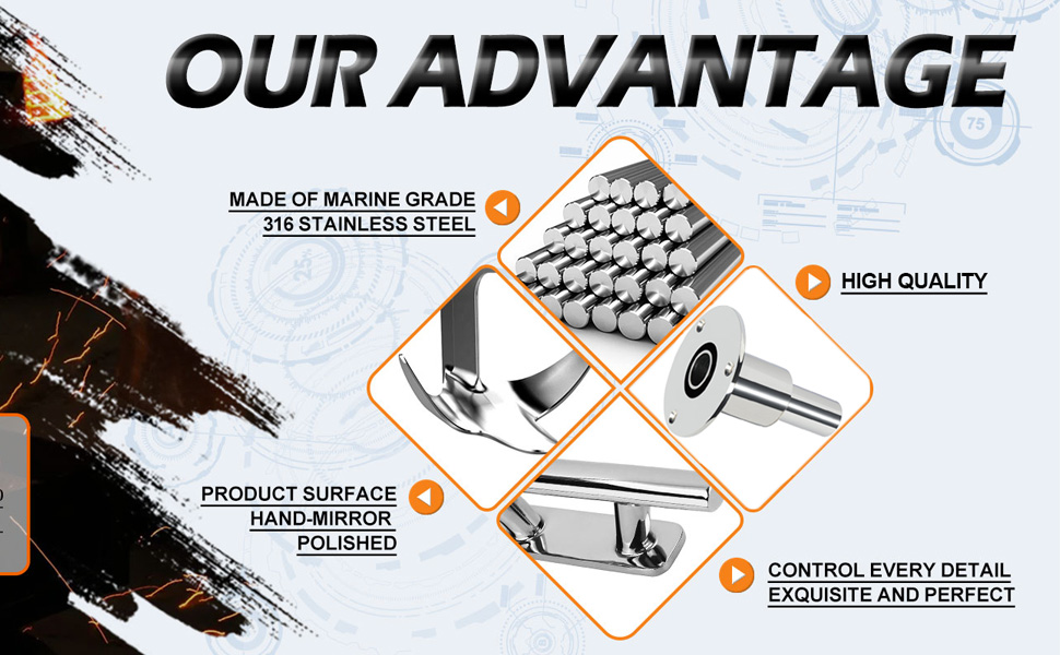 Stainless Steel 316 Straight ThruHull Exhaust Skin Fitting