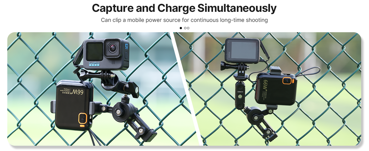 ULANZI CM010 Fence Mount for GoPro, iPhone, Phone, AKASO