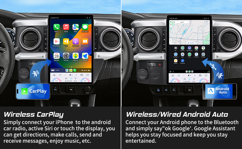 Cidava 13 Inch Car Radio for Toyota Tacoma 2016 2017 2018 2019 2020 2021 2022 2023