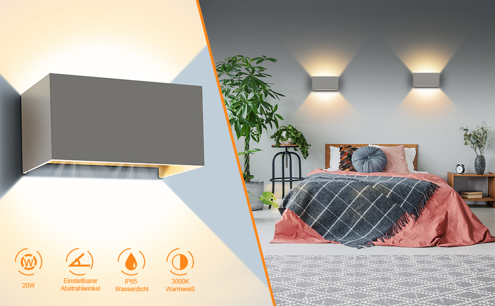20W LED Wandleuchte