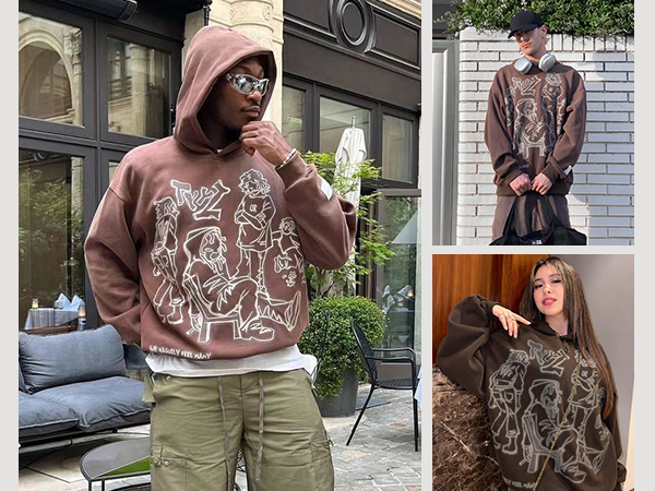【Aelfric Eden】キャラクタープリントパーカー☆送料間税込 Amazon.com: Aelfric Eden Mens Graphic Oversized Hoodie