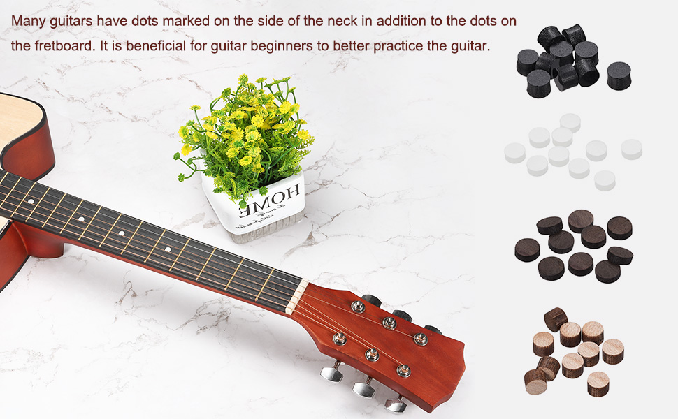 sourcing map Inlay Fretboard Dots Guitar Inlay Dots White Acrylic