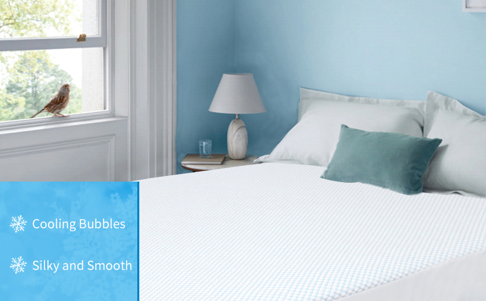 Mattress Cover with Cooling Bubbles Top Ultra Soft and