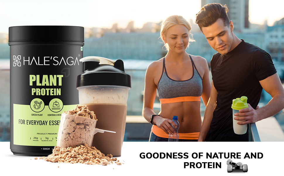 Halesaga 100 Vegan Plant Protein Powder for Women & Men 26g Plant