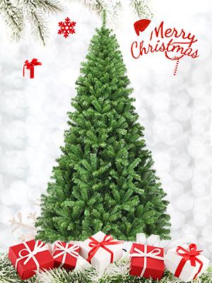 albero di Natale con nastro rosso e nastro bianco