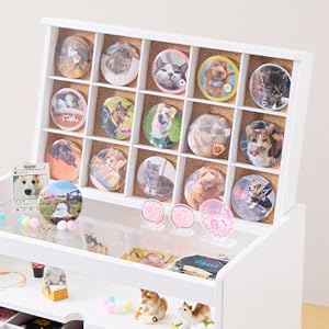 upside DO 推し活収納 iru イル 缶バッジ収納チェスト ホワイト 棚 Amazon.co.jp: 推し活収納 iru(イル) 缶バッジ収納チェスト 57mm