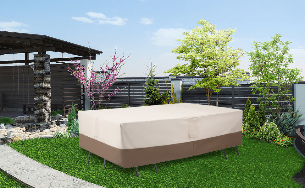 HERA'S PALACE Rectangular Outside Table and Chair Covers