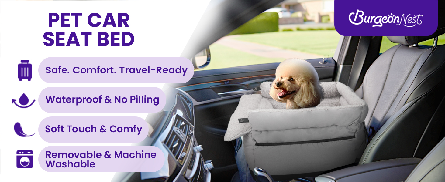 Square dog car seat carseats bed for car small puppy