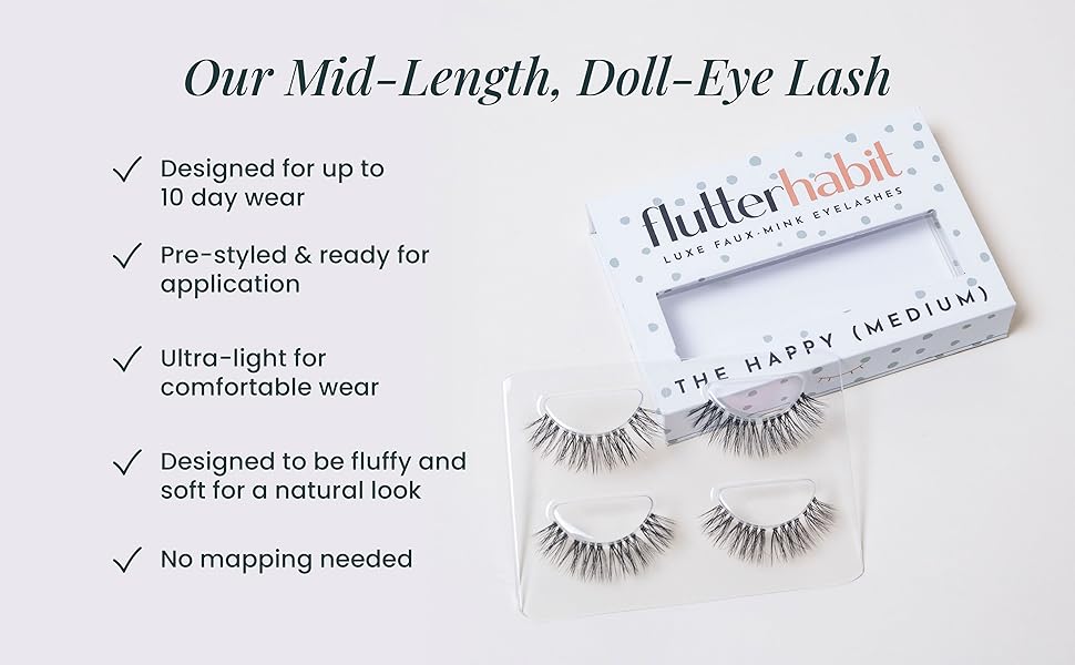 FlutterHabit The Happy Medium Lashes, DIY Lash Extensions