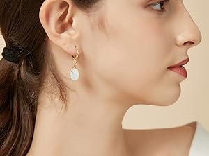 moonstone earring