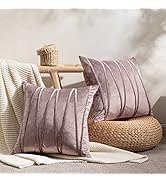 Top Finel Decorative Throw Pillow Covers 20 X 20 Inch,Soft Solid Velvet Pillow Covers Cushion Cas...