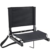 Ohuhu Stadium Seat, Portable Stadium Seats with Backs for Bleachers Folding Bleacher Seats with B...