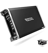 Recoil RED1200-1 2500 Watts Class-D Car Audio Mono-Block Subwoofer Amplifier, 1 Ohm Stable, Remot...