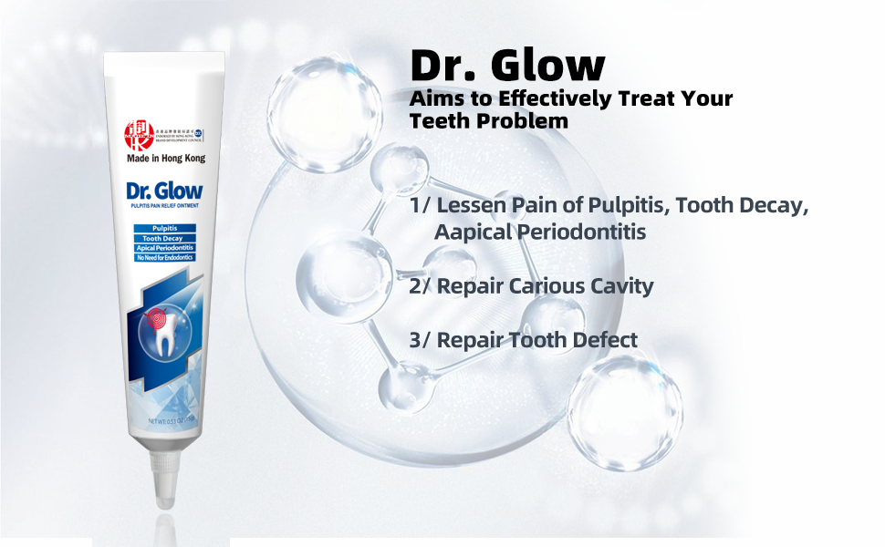 Dr. Glow Tooth Decay Pain Toothpaste Set, 0.52oz Pulpitis