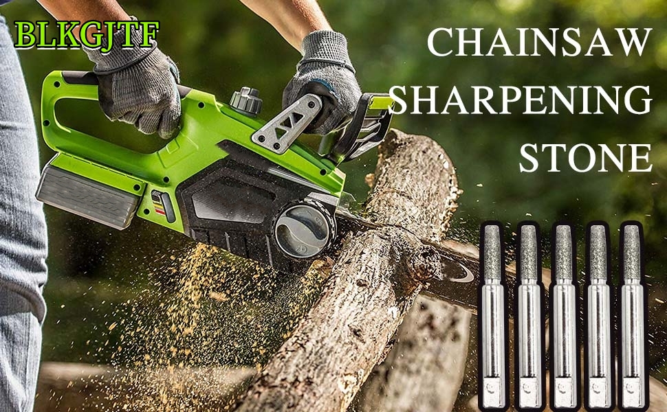 BLKGJTF Chainsaw Sharpening Stone, Chainsaw Grinding Stone, 5PCS High Hardness
