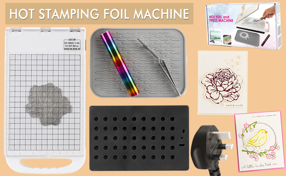 Foilpress Heat Press Crafting Foiling Machine for UK Version 220V Card