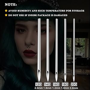 Body piercing needles