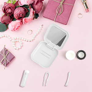 Einweich Aufbewahrung Koffer mit L und R Kappen für Kontaktlinsen Mini Reise KontaktlinseEtui Halter