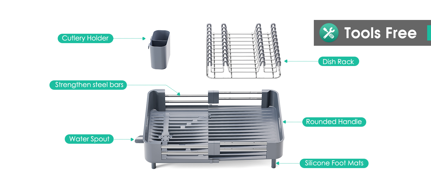 dish drying rack for kitchen counter